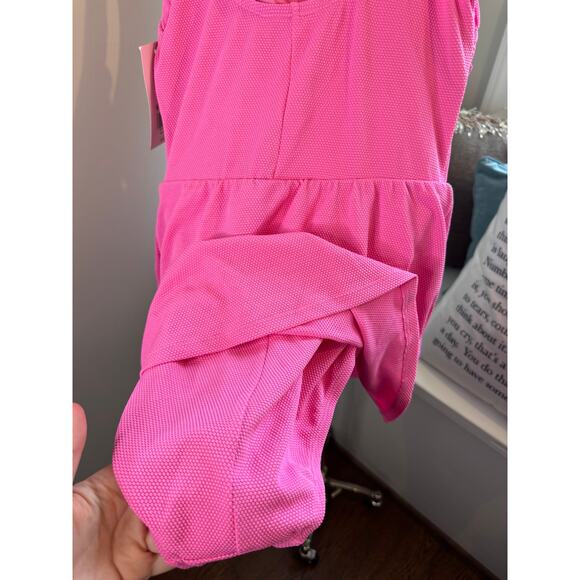 Crown & Ivy Pink Pique Swim Dress Swimsuit One Piece NWT size 8 - Picture 6 of 6